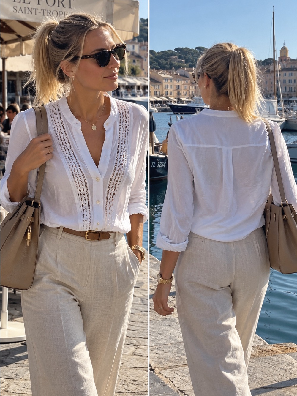 Gorgeous lightweight EUC etcetera Lace-Trim Button Front Blouse size 0